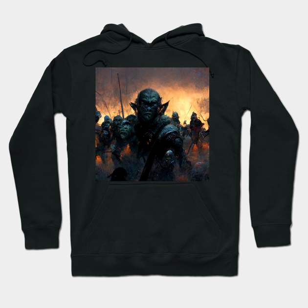 Orcs - human like monsters. Hoodie by Liana Campbell